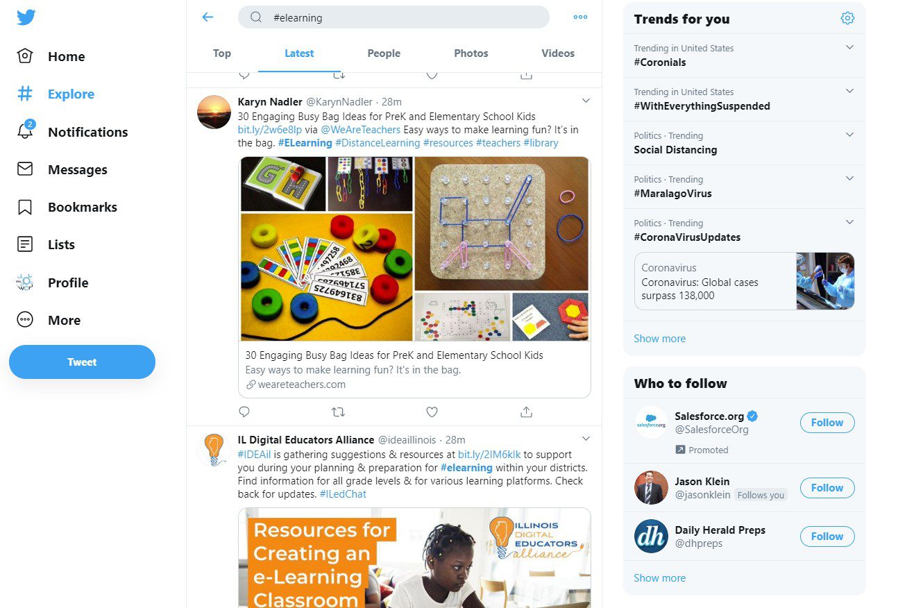 E-Learning on Twitter