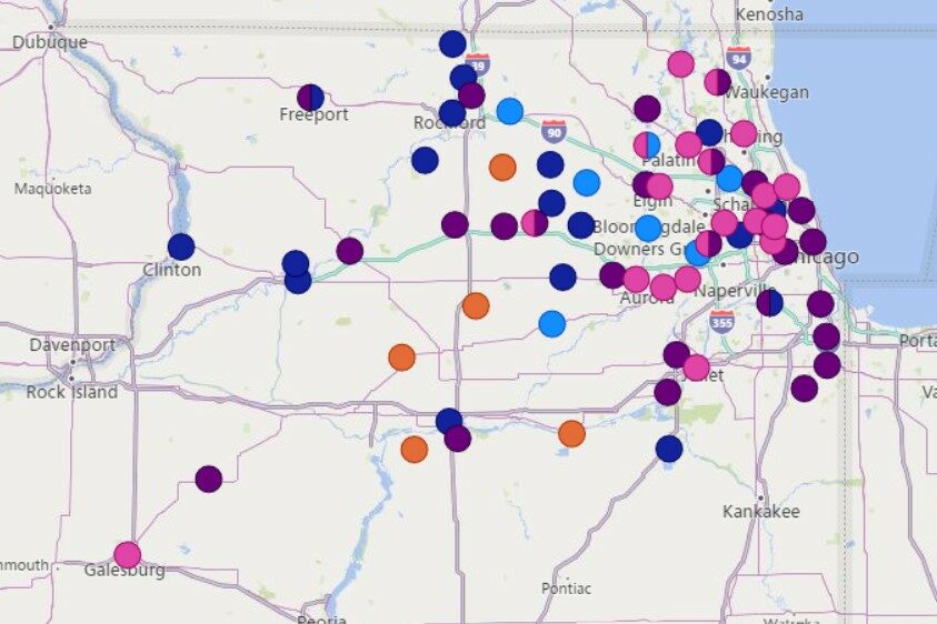 Map with Data Points