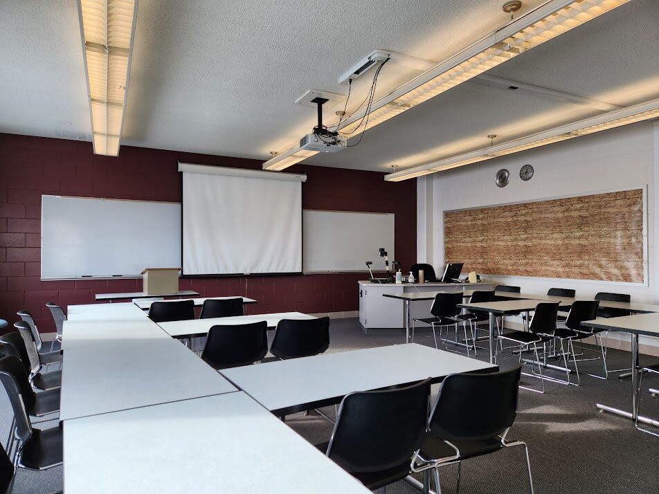Empty Postsecondary Classroom